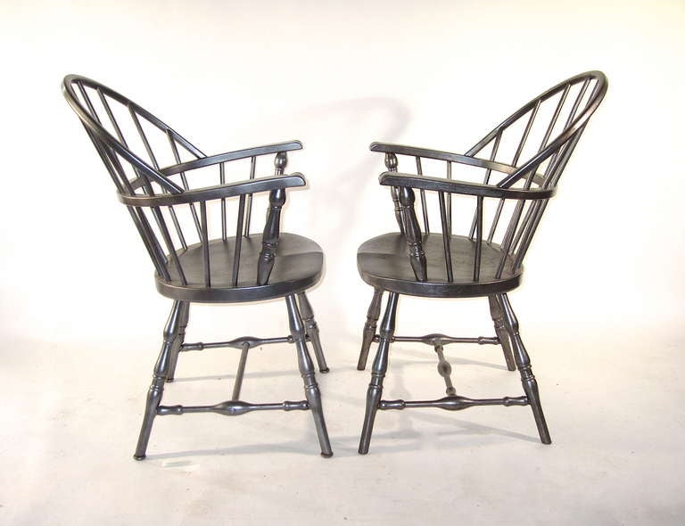 Iron Windsor Armchairs In Good Condition In Solebury, PA