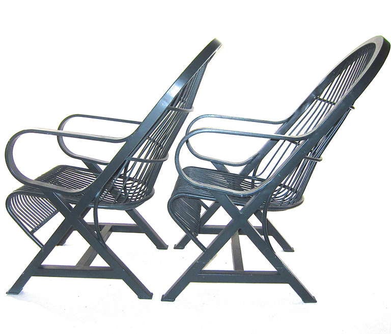 Painted Pair of Everlasting Comfort Chairs by Trudo