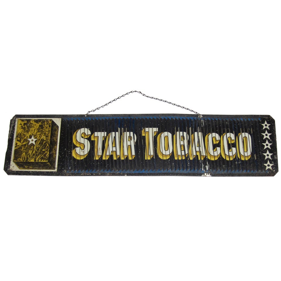 Three Way Sign circa 1888 - Star Tobacco