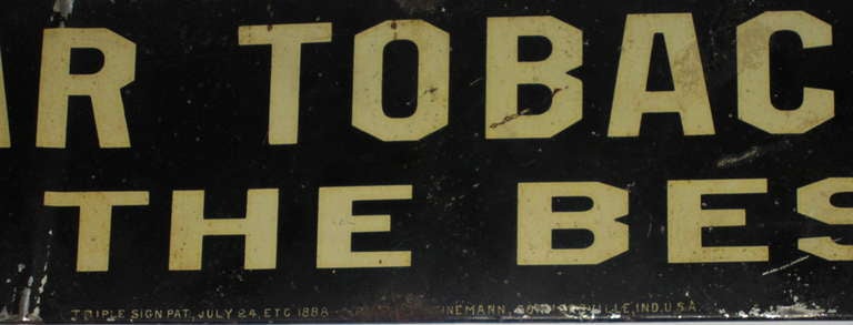 American Three Way Sign circa 1888 - Star Tobacco