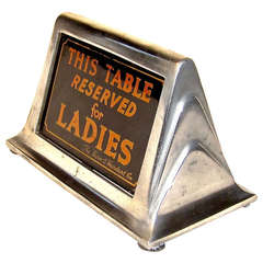 Rare Horn & Hardart Co, Ladies Table Marker