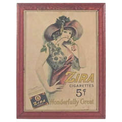 Vintage Tobacco Advertising in Branded Frame