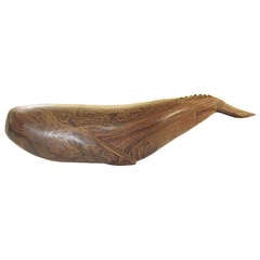 Ironwood  Whale Sculpture