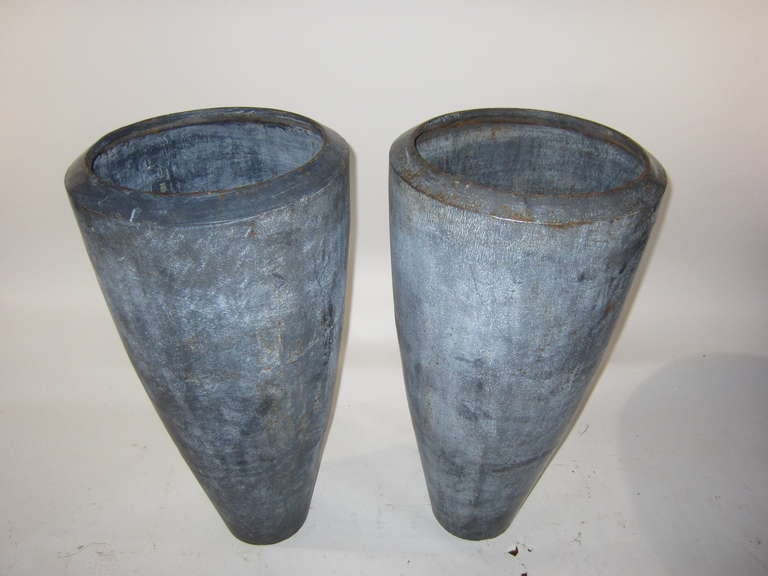 A Pair of Industrial Urns In Good Condition In Solebury, PA