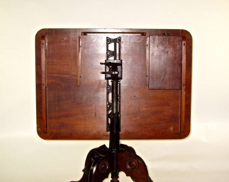 Folding Table by Clowes & Gates, Mahogany & Walnut In Excellent Condition In Solebury, PA