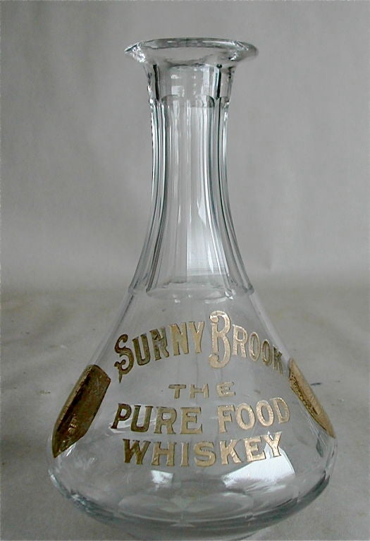 20th Century Four American Whiskey Decanters With Advertising