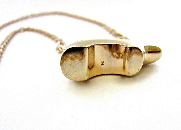 American 14 K Gold Necklace by The Golden Bear, Vail