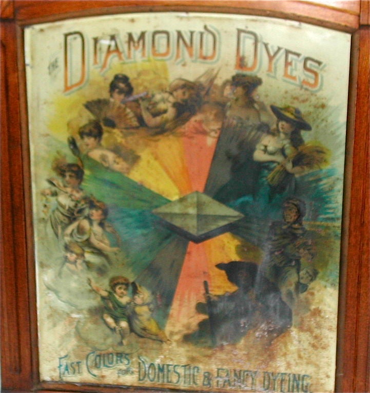 20th Century Diamond Dye Cabinet Store Display