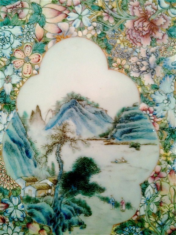 19th CENTURY PORCELAIN  TILE.