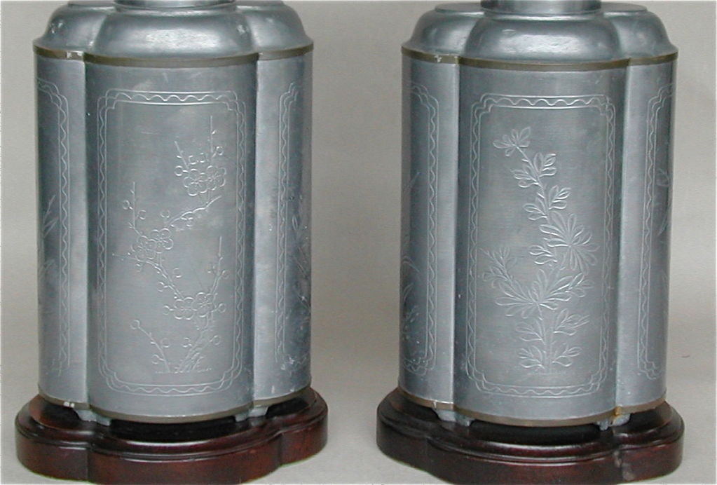 Pair of Tea Caddy Table Lamps In Excellent Condition For Sale In Solebury, PA