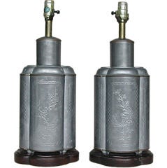 Pair Of Tea Caddy Table Lamps