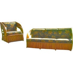 Tropi-cal Rattan Sofa And Armchair