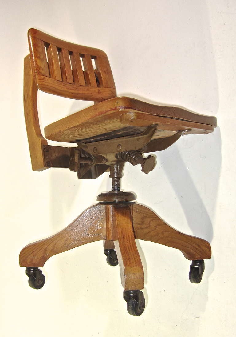 Mid-20th Century Swivel Desk Chair