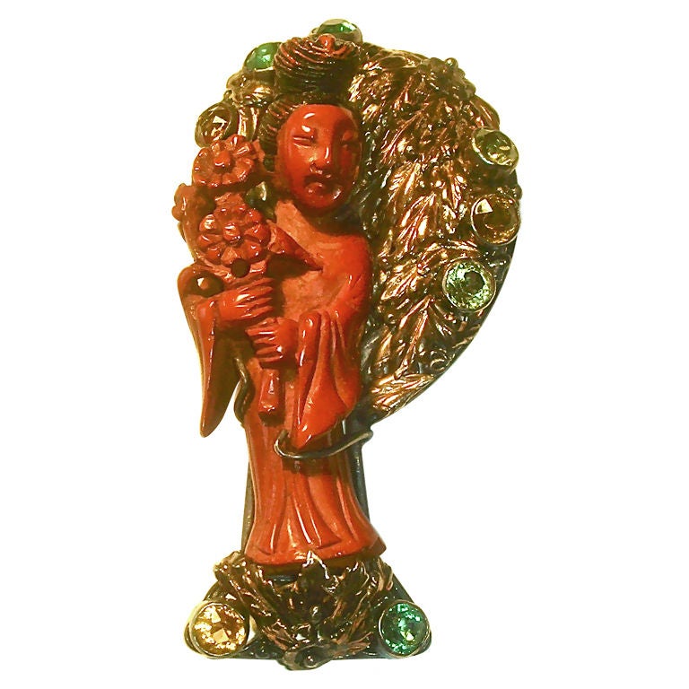 Hobe Sterling Gold Tone And Bakelite Pin At 1stdibs