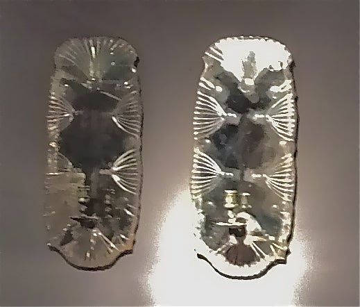 Pair Of Mirror Backed Wall Sconces, Ca 1860