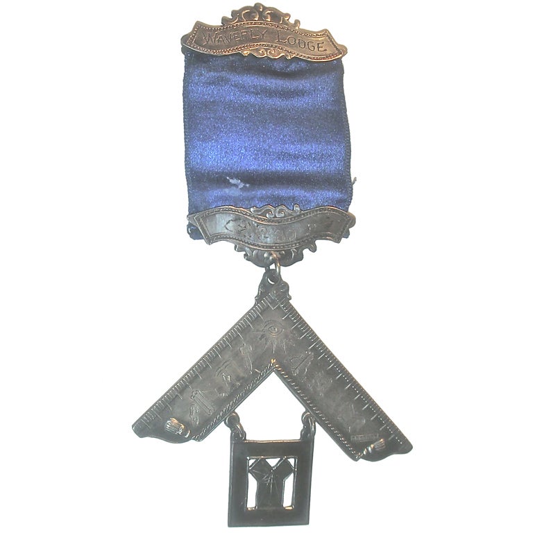 SILVER MASONIC PAST MASTER'S JEWEL, ca. 1899