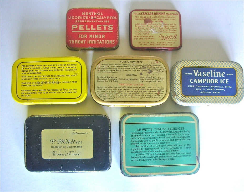 COLLECTION OF ADVERTISING: MEDICAL POCKET TINS-COLD REMEDIES