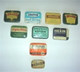 Vintage COLLECTION OF ADVERTISING: MEDICAL POCKET TINS-ASPIRIN