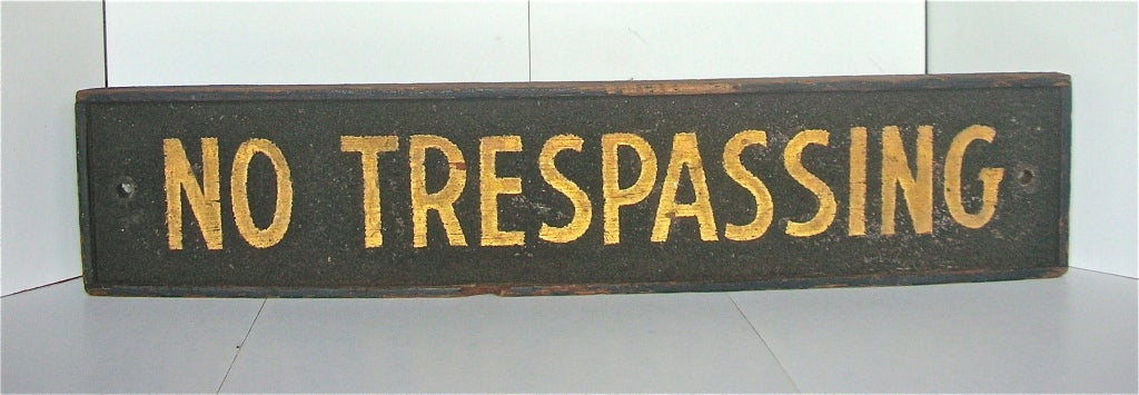 Vintage sand painted sign with gilt lettering self framed. A typical coarse heavy sand paint background weathered the years well.