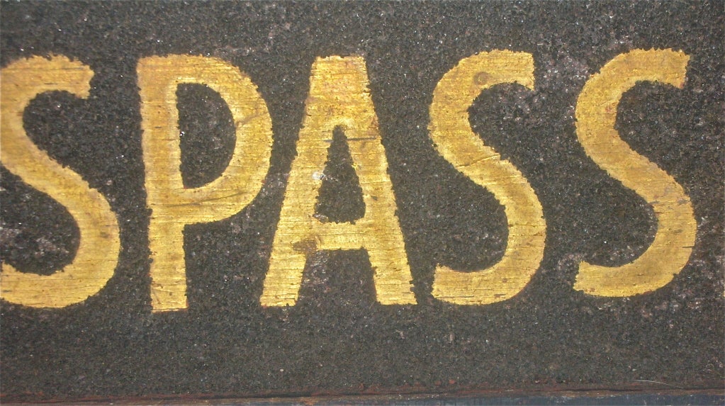 19th Century Sand Paint And Gilt Sign