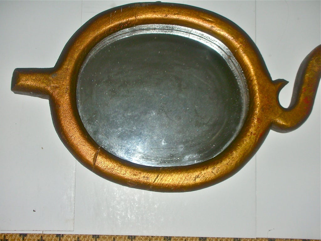 20th Century Wood Eyeglass Framed Mirror