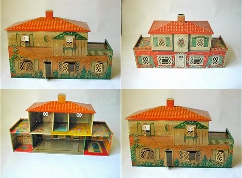 Collection of Doll Houses by Marx, T. Cohn and Playsteel 1