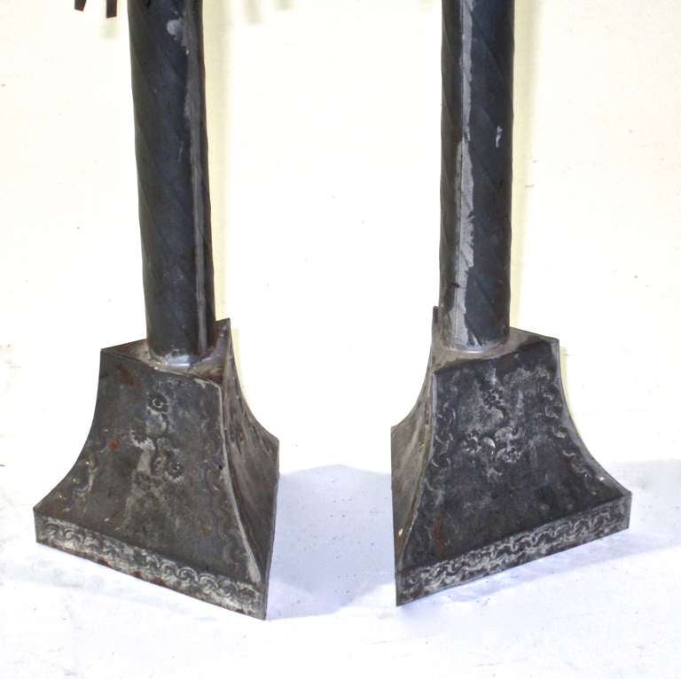 20th Century Collection of Mexican Tinware Candle Holders