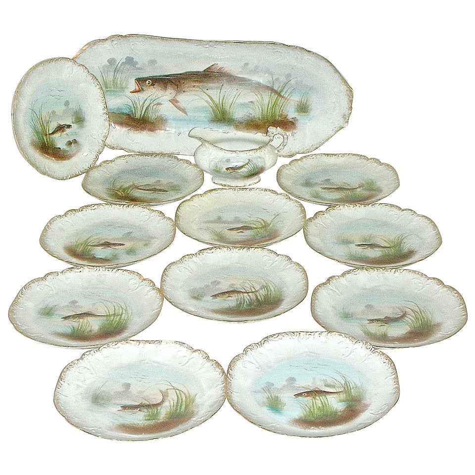 Limoges Fish Set
