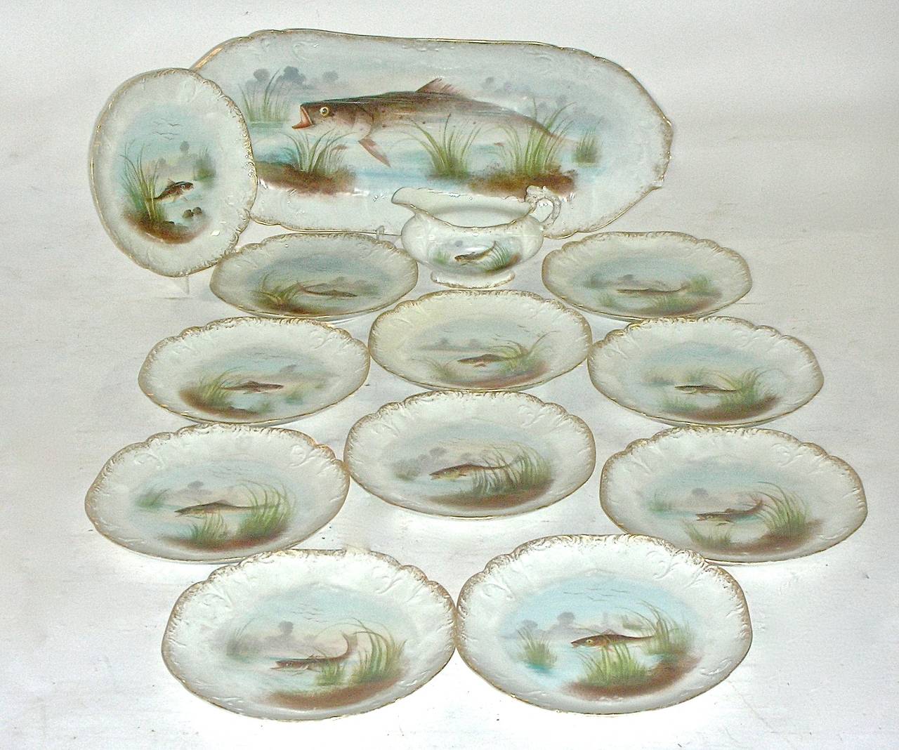 Limoges Fish Set 5