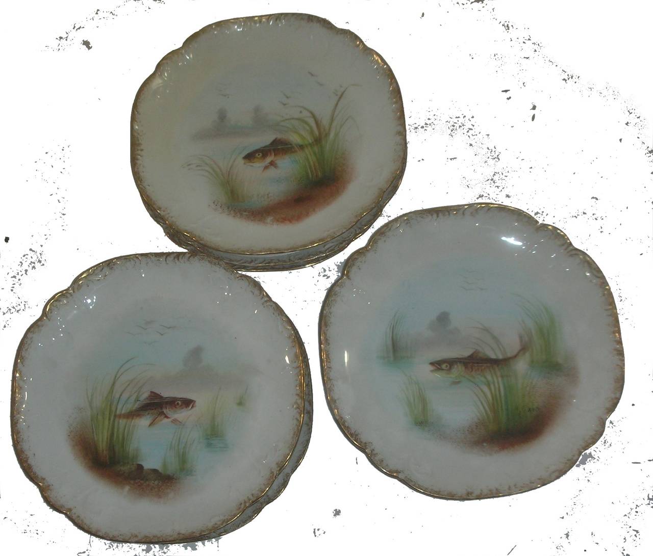 Limoges Fish Set 4