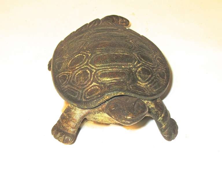 Hinged Brass Turtle Box For Sale 2
