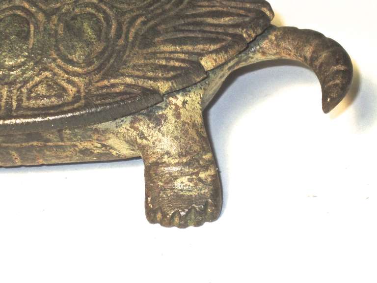 Hinged Brass Turtle Box For Sale 4