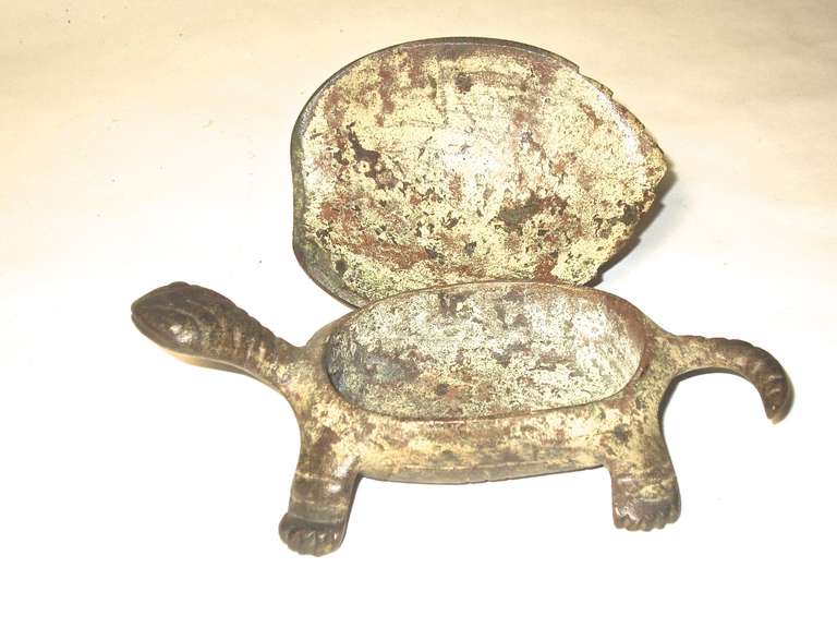 Hinged Brass Turtle Box For Sale 5