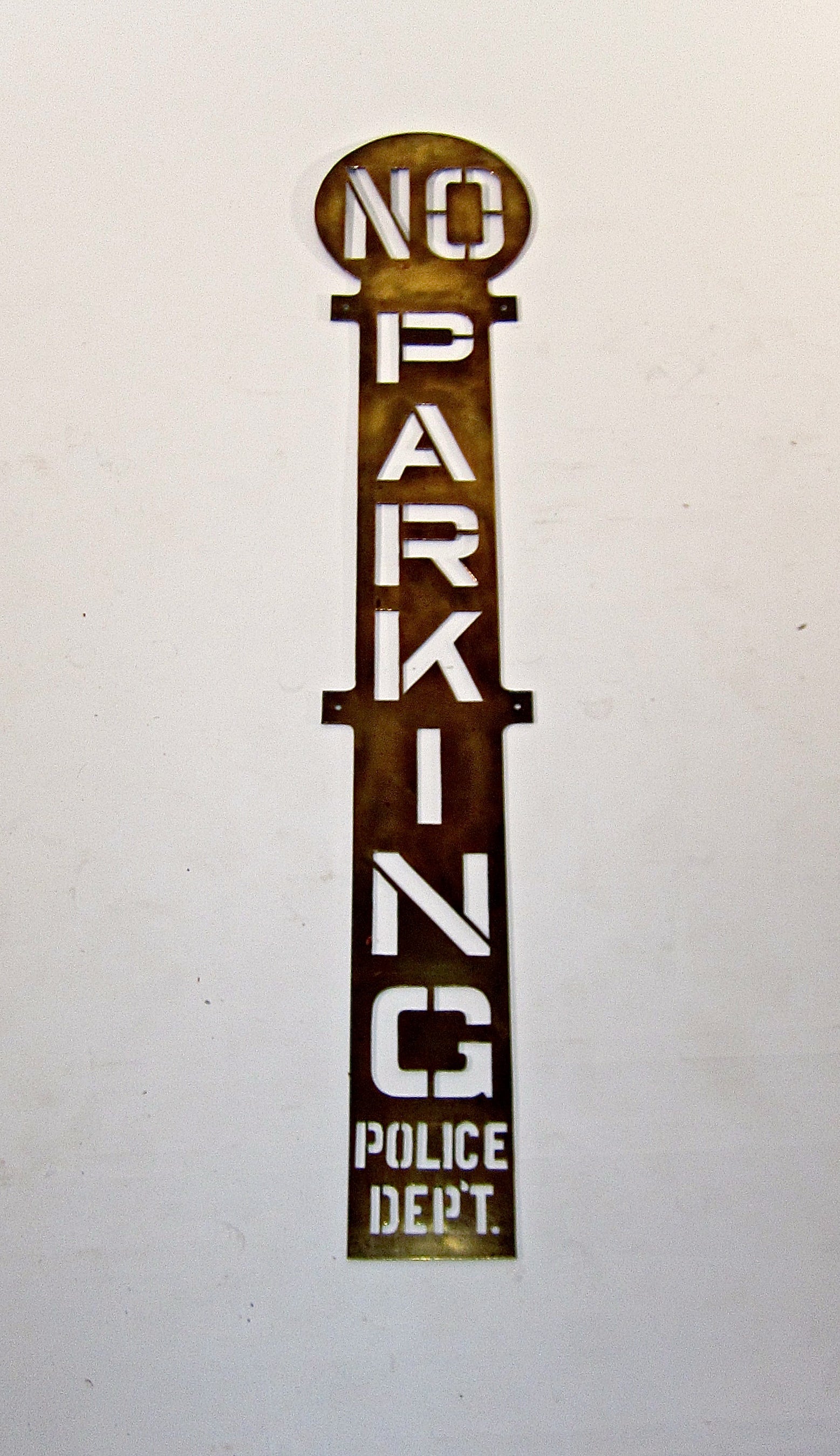 Brass No Parking Sign For Sale