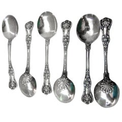 Six English King Spoons by Tiffany & Co.