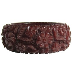 Carved Bakelite Bracelet