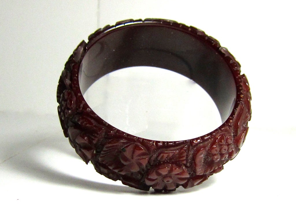 Carved Bakelite Bracelet
