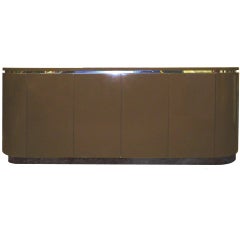 Chic Chocolate Lacquered Dresser in the Manner of Karl Springer
