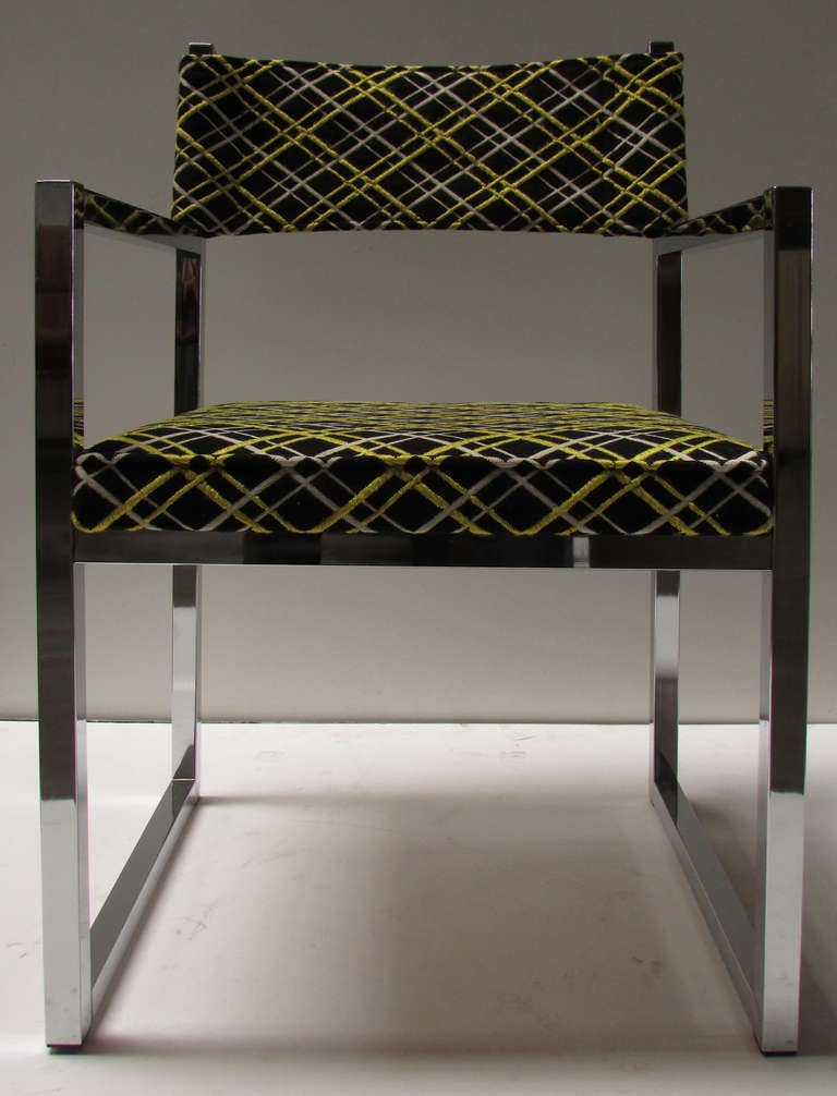 American Architectural 1970s Dining Chairs in Style of Milo Baughman, 6