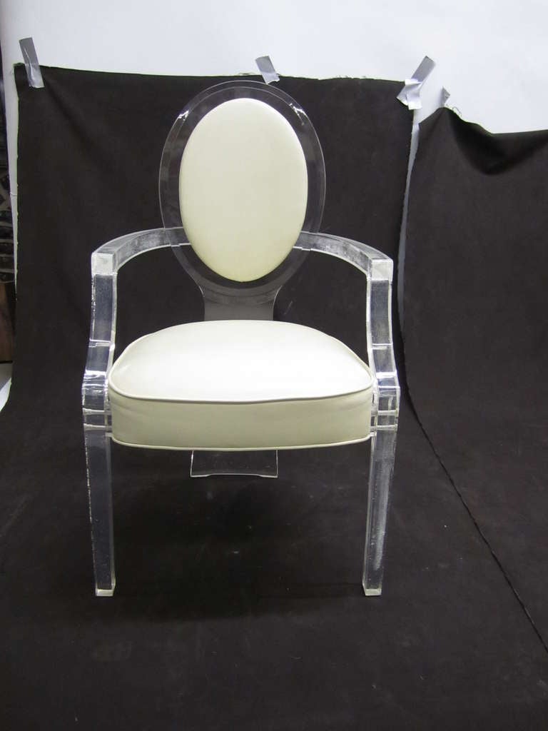 Set of Four Armchairs in Lucite by Charles Hollis Jones In Good Condition In Pasadena, CA