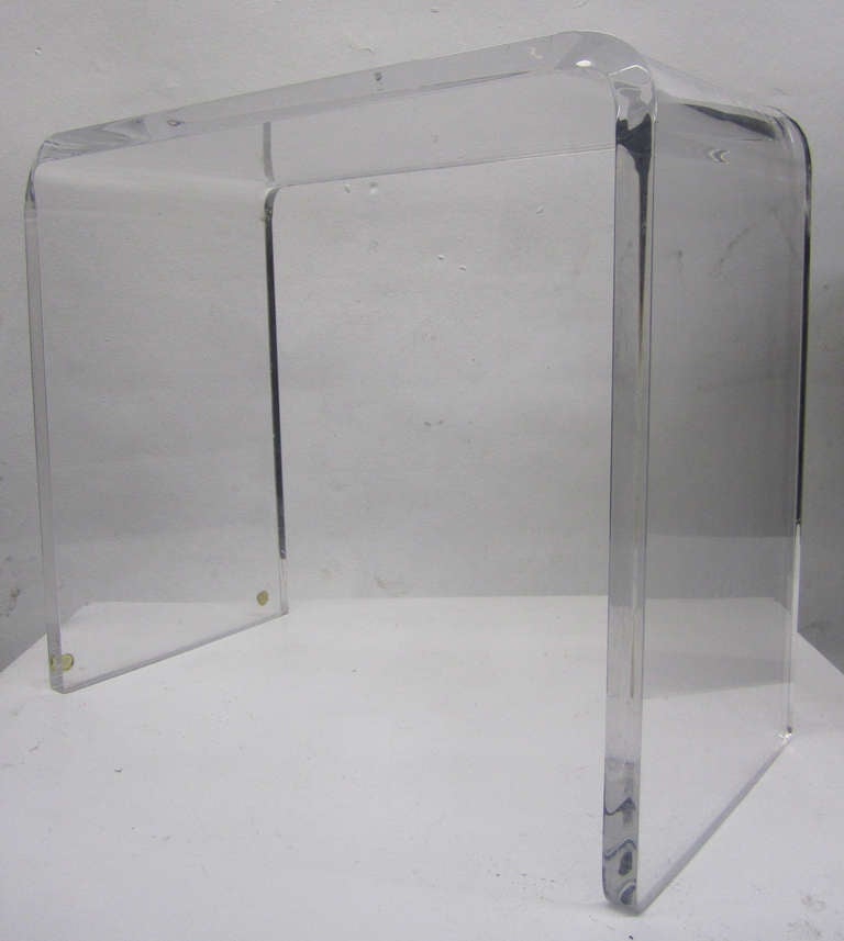 Waterfall Side Table in Lucite