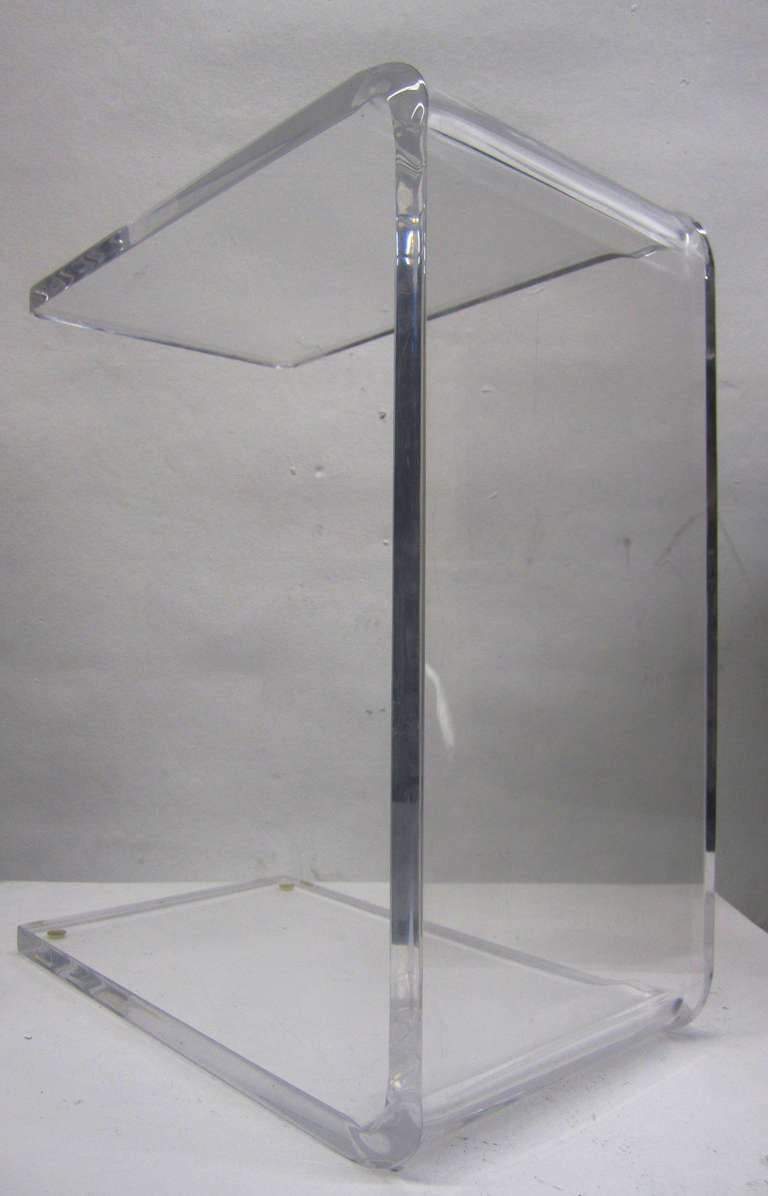 Waterfall Side Table in Lucite 2