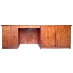 Vintage Gerald McCabe Large and Narrow Console Desk in Gorgeous Bubinga Wood