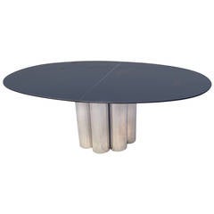 Outstanding Lucite Top and Chrome Base Dining Table