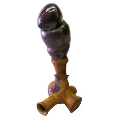 Mid-Century Imposing Terracota Abstract Sculpture 5