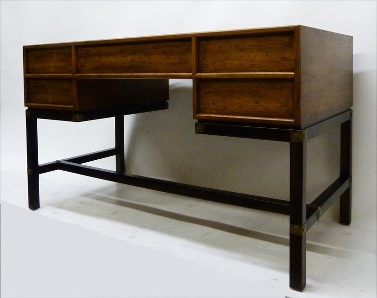 Henredon Walnut Circa 1960's Desk and Chair 1