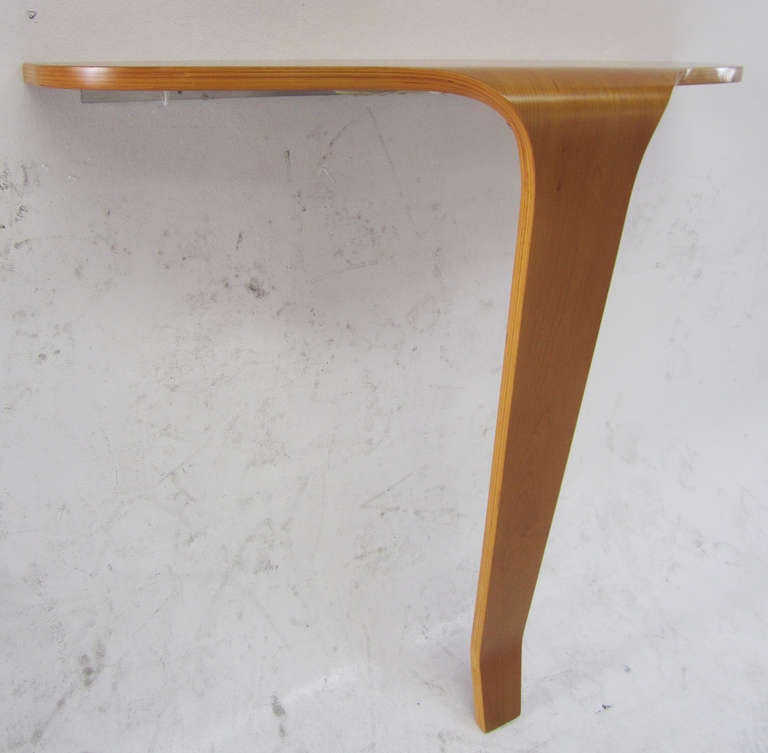 Unknown Sculptural Mid-Century Modern Bentwood Console Table