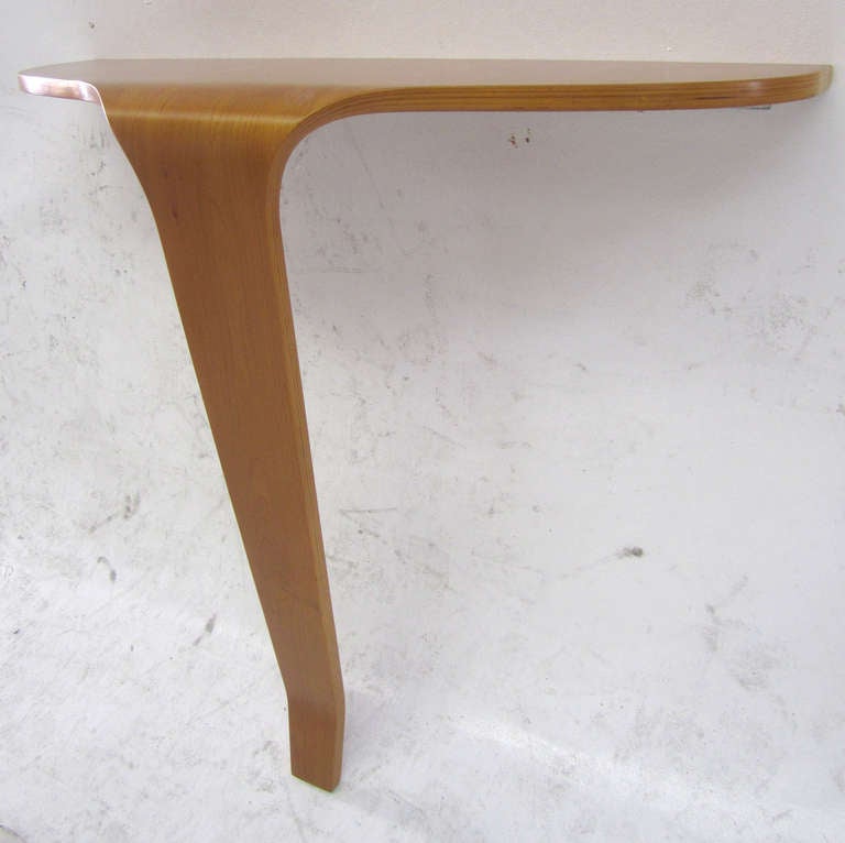 Sculptural Mid-Century Modern Bentwood Console Table In Excellent Condition In Pasadena, CA
