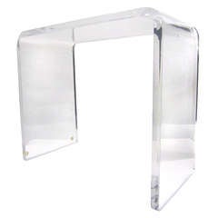 Vintage Waterfall Side Table in Lucite
