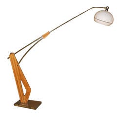 Vintage American Sculptural Californian Adjustable Arc Lamp